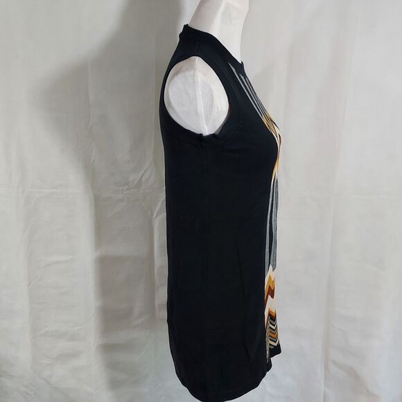 Missoni Target Black Chevron Stripe Zigzag Sweater Mini Dress Size XS Sleeveless - Picture 7 of 12